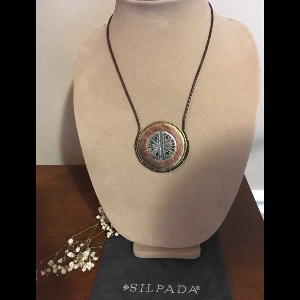 Silpada Brass, Copper, Sterling Silver Necklace